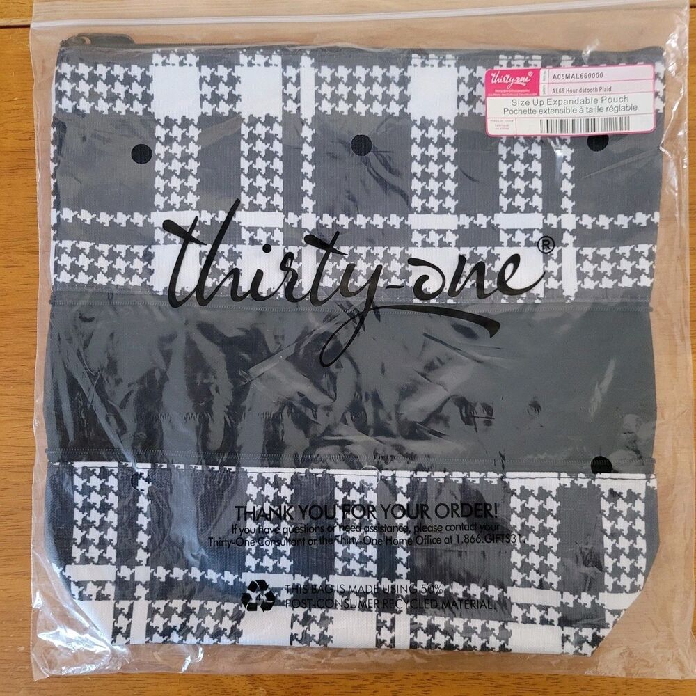 Size Up Expandable Pouch Houndtooth Pliad
